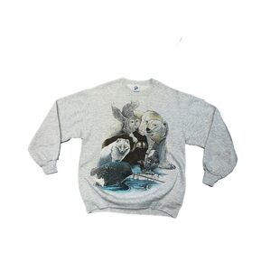 90s Jerzees Arctic Wildlife White Crewneck Sweatshirt